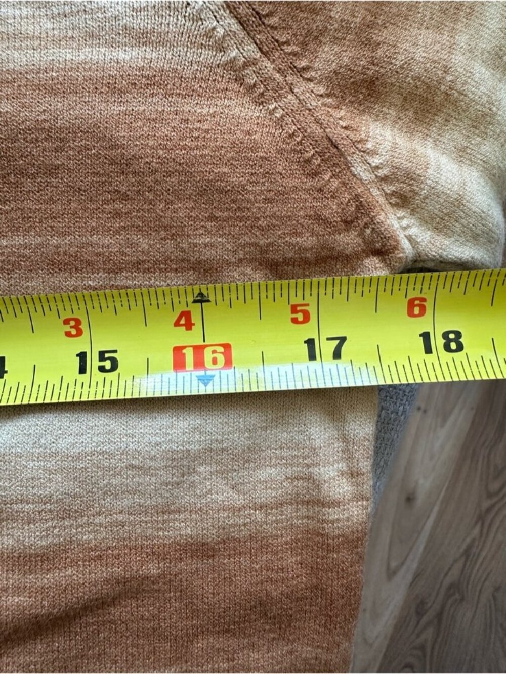 Gimaguas Jacaranda Beige Orange Yellow Striped loose knit Jumper Sweater crew S - Picture 10 of 10